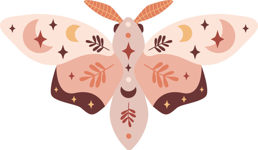 Magical Autumn Moth by @emokeart